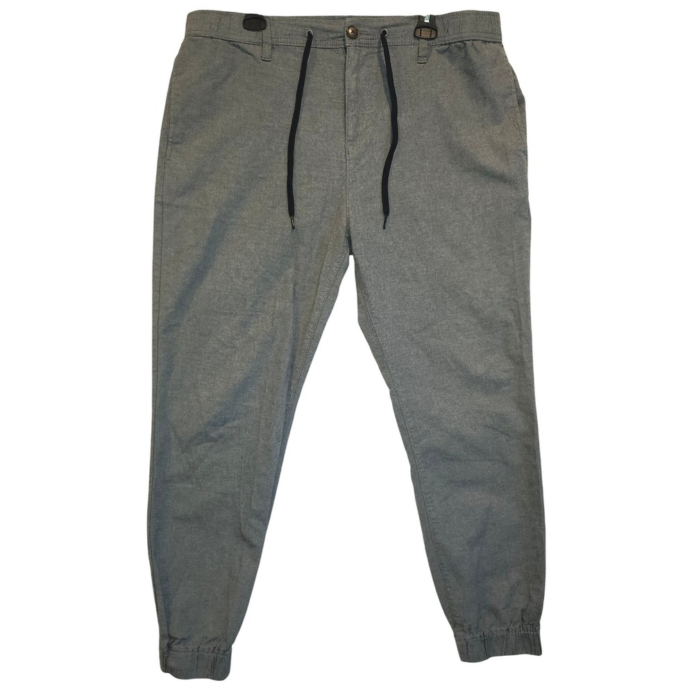 Prince & Fox Mens Gray Jogger Pants‎ Size 36 Drawstring Cotton Blend LXJTCH21
